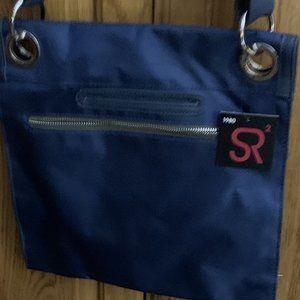 SONDRA ROBERTS SR2 AQUA BLUE Multi-Zippered Crossbody Bag FUNKYTOWN- NWT